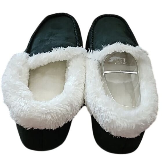 Sonoma Fuzzy Moccasin Slippers Size XXL 10-11 Women's Green House Shoes New - Picture 4 of 6